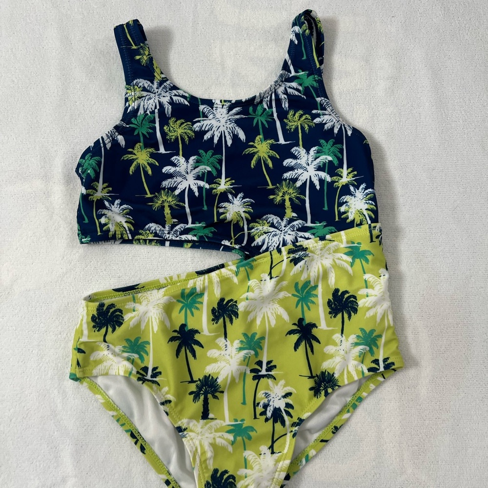 Reel Legends Blue and Green One Piece Swimwear